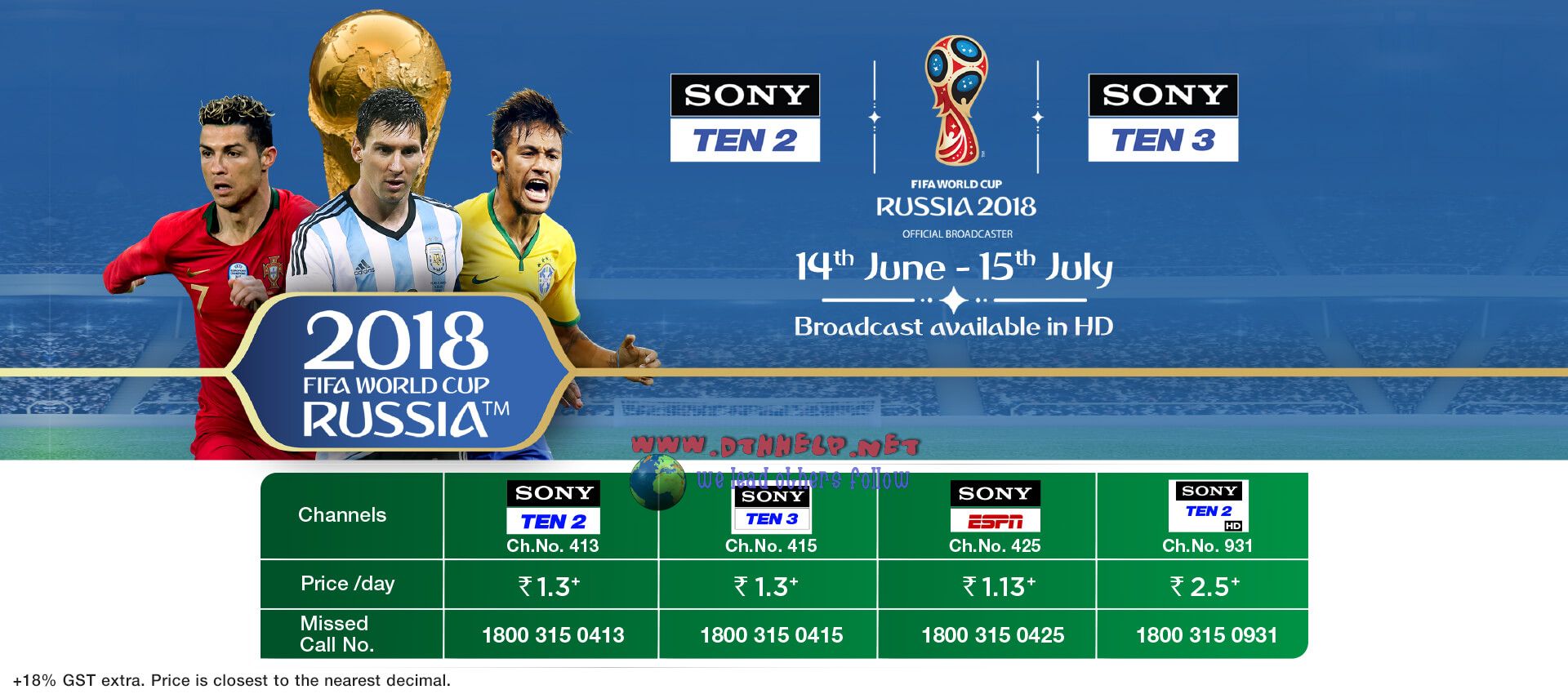 Watch FIFA World Cup with Videocon D2H dthhelp for dth news and dth
